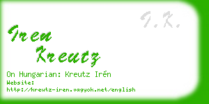 iren kreutz business card