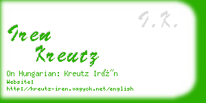 iren kreutz business card